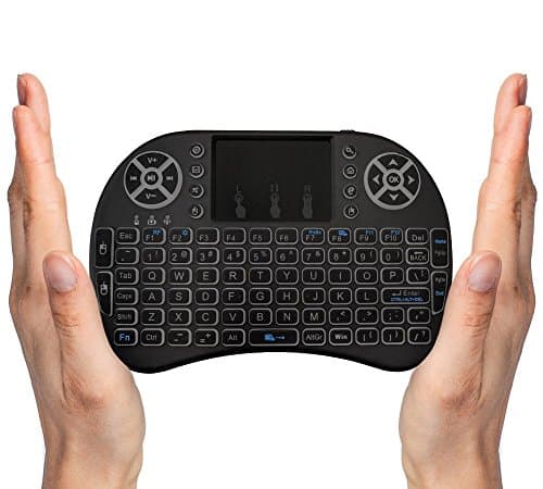 OEM Computer Keyboards FMKRFL1-US6 US Version Wireless Mini Keyboard with Touchpad for Android TV Box, Raspberry Pi 3 and HTPC, Black