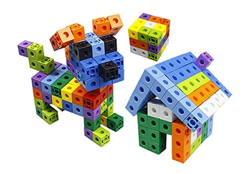 Unlimited Creation Cubes 150 Piece Snap Unit Cubes Centimeter Cube and Interlocking Building Set STEM Toy Promote Color Sorting & Math Counting Skills