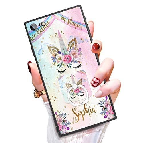 Someseed Case for iPhone 6 Plus iPhone 6s Plus Case with Kickstand Cute Unicorn Cover Case with 360 Degree Ring Holder Anti Scratch Durable Full Protective for iPhone 6 Plus / 6s Plus 5.5"