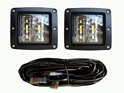 2pcs 48W LED work lights LED cube lights LED Pods Fog Lights Driving Light with harness for jeep toyota Truck UTV ATV Off-Road SUV Boat 4x4 wrangler jk jku