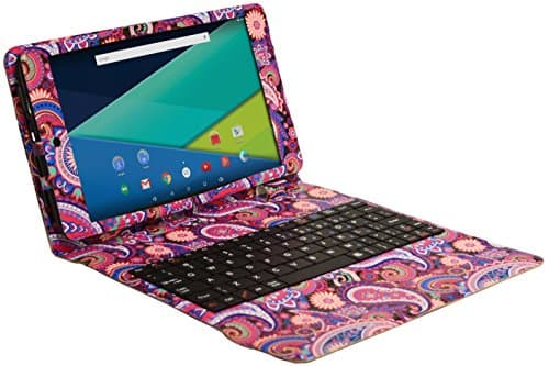 Visual Land Prestige ELITE A9QL - 9" QuadCore 16GB Android 5.0 Lollipop Tablet w/Keyboard Case (Magenta)
