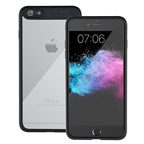 Marvotek Protective Case, iPhone 6/6s Plus 5.5inch Case Ultra-thin Protecting Rubber Frame Crystal Clear Back Phone Case Black