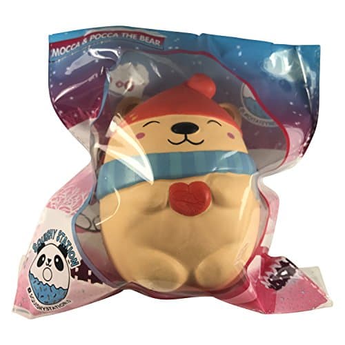 Pocca and Mocca SCENTED Polar Bear with Bonus Random Squishy from Jenna Lyn! (Mocca (Mocha-Chocolate Brownie Scent))