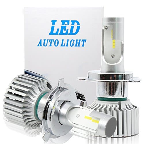 Selo H4 LED Headlight Bulbs Conversion Kit T5 series H4 Headlight Bulb Low Beam / High Beam / Fog Light Bulbs - Extremely Bright 12xCSP LED Headlight Chips-168W 6000K Cool White,H4(9003)