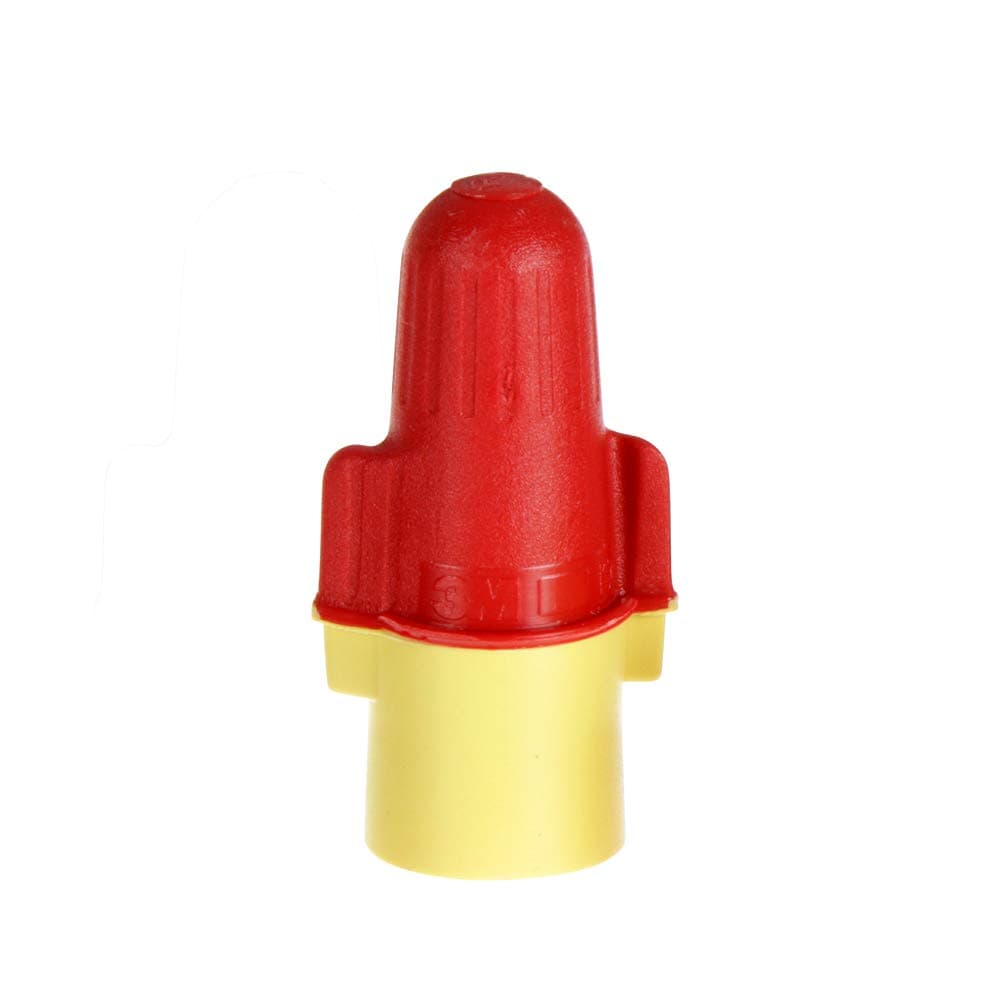 3M Performance Plus Wire Connector, Flexible Steel Spring Connectors, 22-8 AWG, Red and Yellow Color (R/Y+), Bag of 100