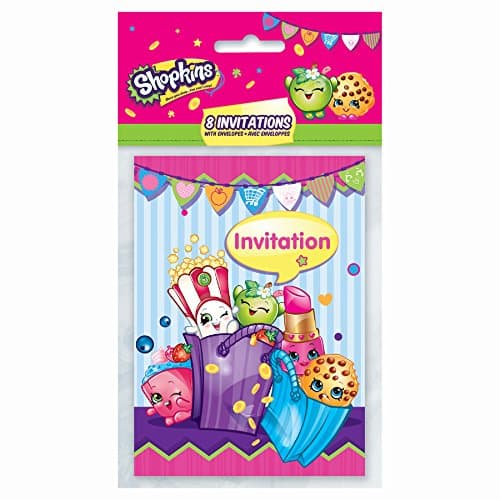 Shopkins Party Invitations, 8ct