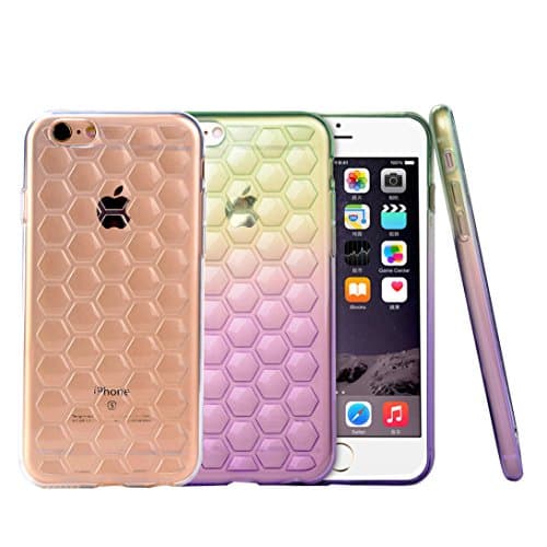 iPhone 6 Case, iPhone 6s Case 4.7”, Slim Case TPU Back Cover for Scratch Resistant and Shock Absorption, 2-pack, Clear color &amp; Multicolor