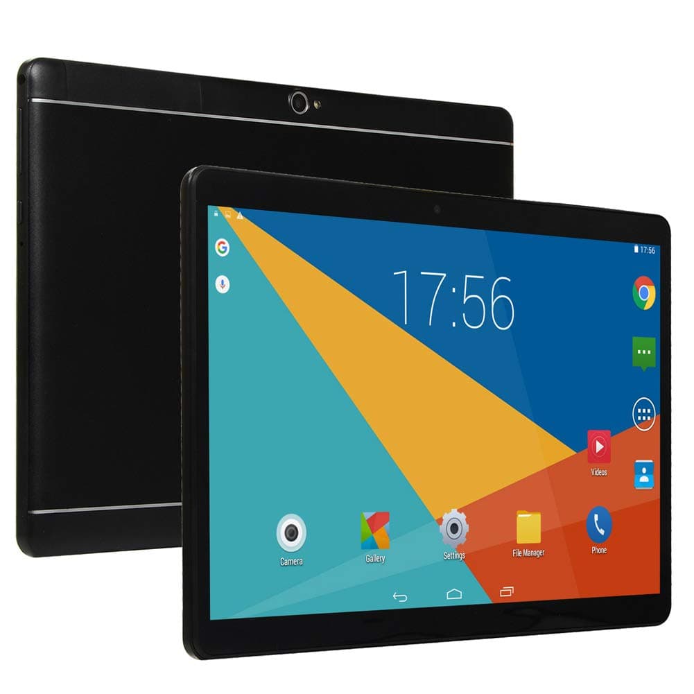 10 inch Android Tablet PC,5G Wi-Fi,4GB RAM,64GB Storage, IPS HD Display, IPS HD Display,3G Phablet with Dual Sim Card Slots,Bluetooth,GPS, Chenen Tablets for Kids P2 (Black)