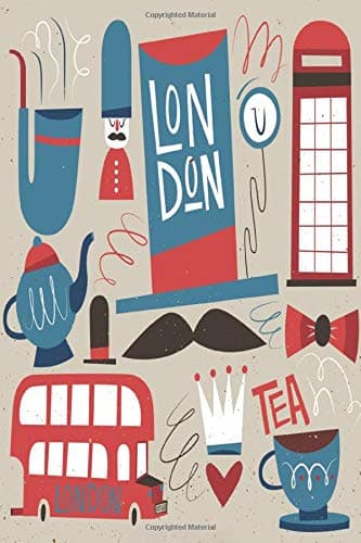 London: Medium Size Notebook with Lined Interior, Page Number and Date Ideal for Organization, Taking Notes, Journal, Diary, Daily Planner