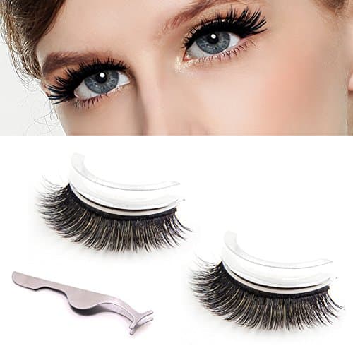 AWSTECH Newest 3D False Eyelashes, Handmade Makeup False Lashes Extension with Remover Clip Tweezers Nipper, Reusable, Natural Look, No Magnets, No Glue Needed