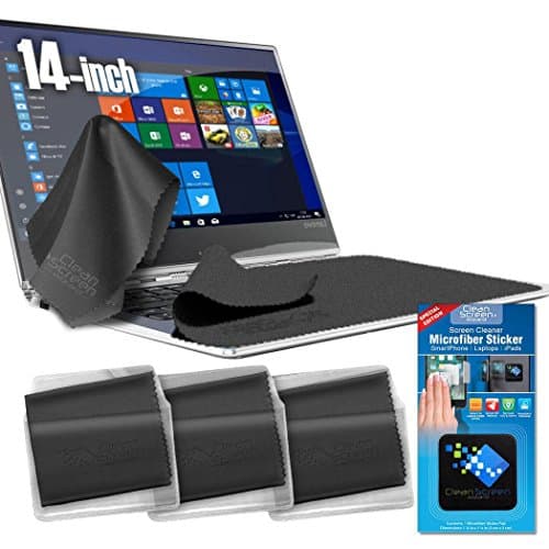 Clean Screen Wizard Microfiber Screen Keyboard Cleaner and Screen Keyboard Protector - 4 PACK (3 XL Cleaning Cloths/Keyboard Covers &amp; Microfiber Sticker) for Laptops 14" Screen 