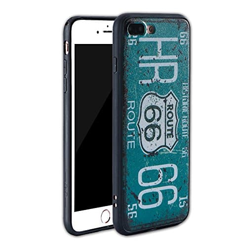 iPhone 7 Plus Case,CETHIAS Hybrid Scratch Resistant Back Cover with Shock Absorbing Bumper for Apple iPhone 7 Plus,(Route 66)