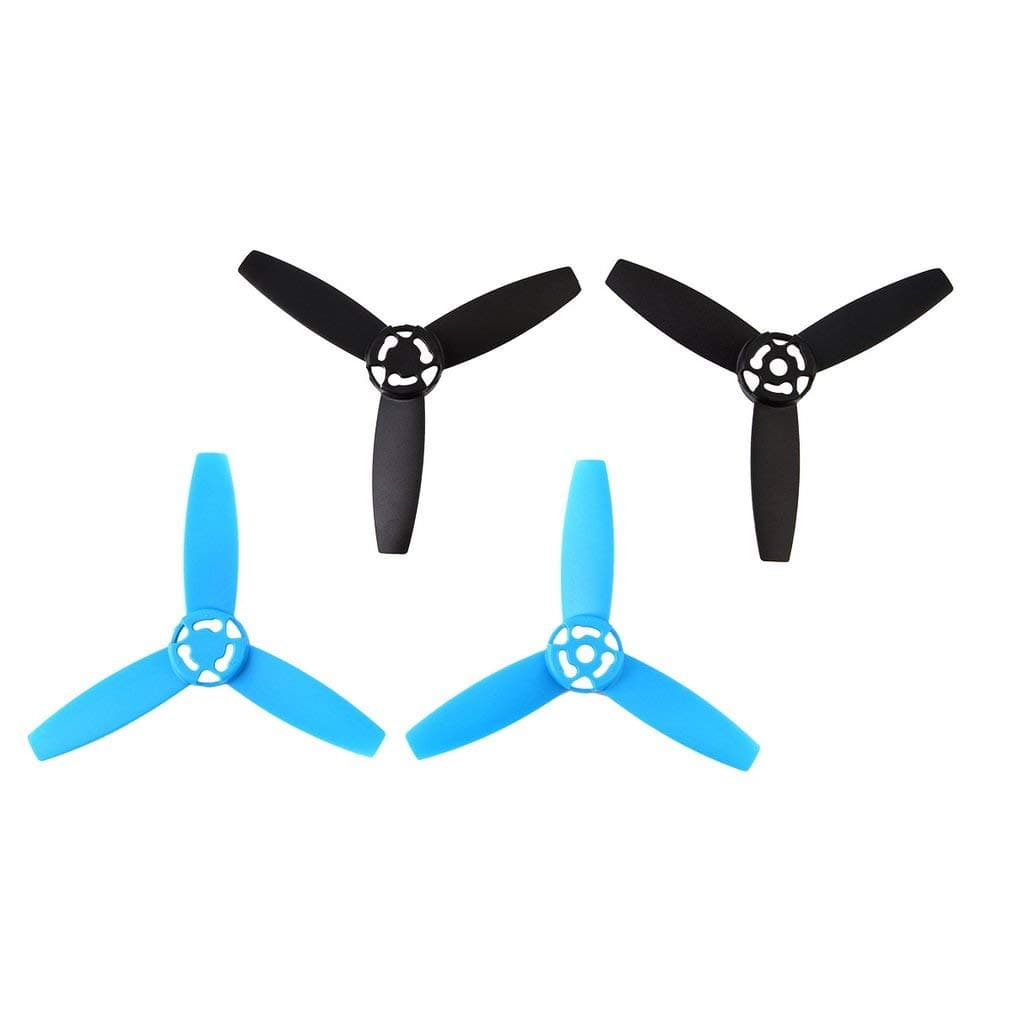 TrifyCore 3-Leaf Propellers Main Blades Rotors Props CW+CCW for Parrot Bebop Drone 3.0, Blue, RC Helicopter Propellers