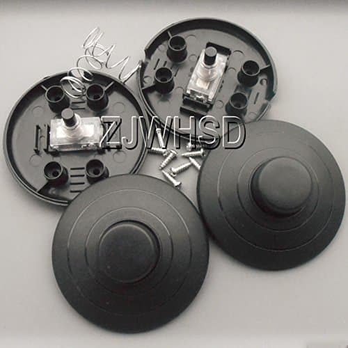 2 Inline In-line Lamp Light Power Push Foot Switch ON/OFF Control Lighting Black [Gold Sister]