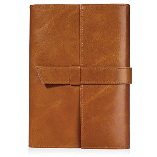 Genuine Leather Journal (Refillable) Handmade, Bound, Lay Flat Notebook | Personal Diary, Travel Organizer, Writing, Art Sketchbook | Lined, Unlined, Grid or Dot Grid Paper | Men, Women (Lined)