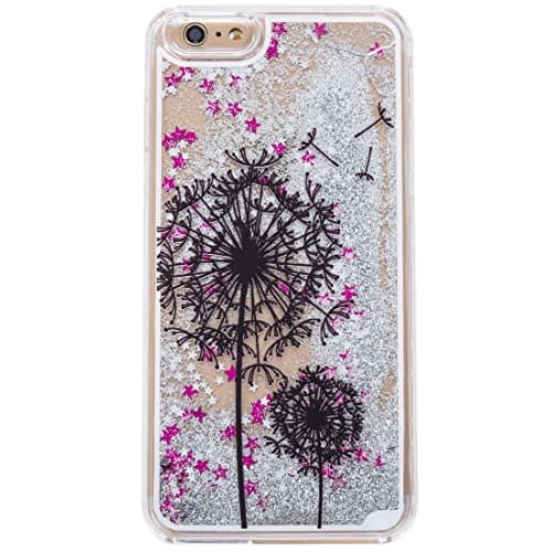 For iPhone 6Plus Case,iPhone 6s Plus Case,Creative Design Flowing Liquid Floating Luxury Bling Glitter Sparkle Falling Stars Hard Back Case for Apple iPhone 6&amp;6s Plus 5.5" (Style B)