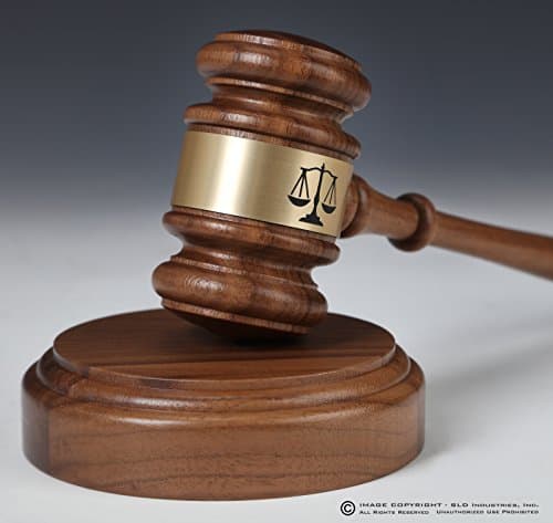 Gavel Set with Sounding Block, GENUINE SOLID WALNUT, Custom Engraved Gavel Band, Lawyer Gift, Judge Gift, Mayor Gift, City Council Gift