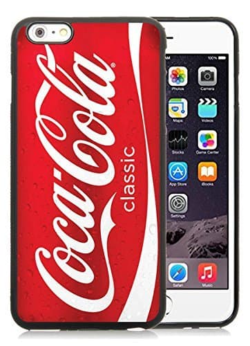 iPhone 6 Plus Case,Red Soda Style Coca Cola Black Case for iPhone 6S Plus 5.5 Inches,TPU Cover