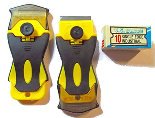 Pro Razor Scraper 2PK with 10 U.S. Single Edge Metal Blades