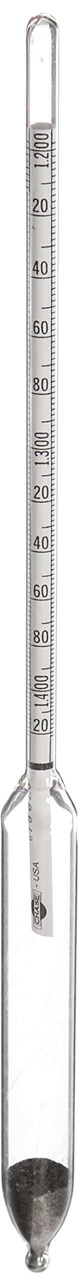 Chase Instruments 1982 Heavy Liquid Specific Gravity Hydrometer, 1.200-1.420mm Graduation Range, 0.002mm Interval