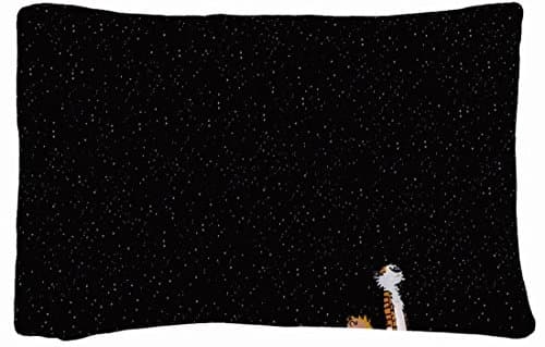 Microfiber Peach Standard Soft And Silky Decorative Pillow Case (20 * 26 Inch) - Nature Sky Stars Calvin Hobbes Calvin And Hobbes Nature Sky