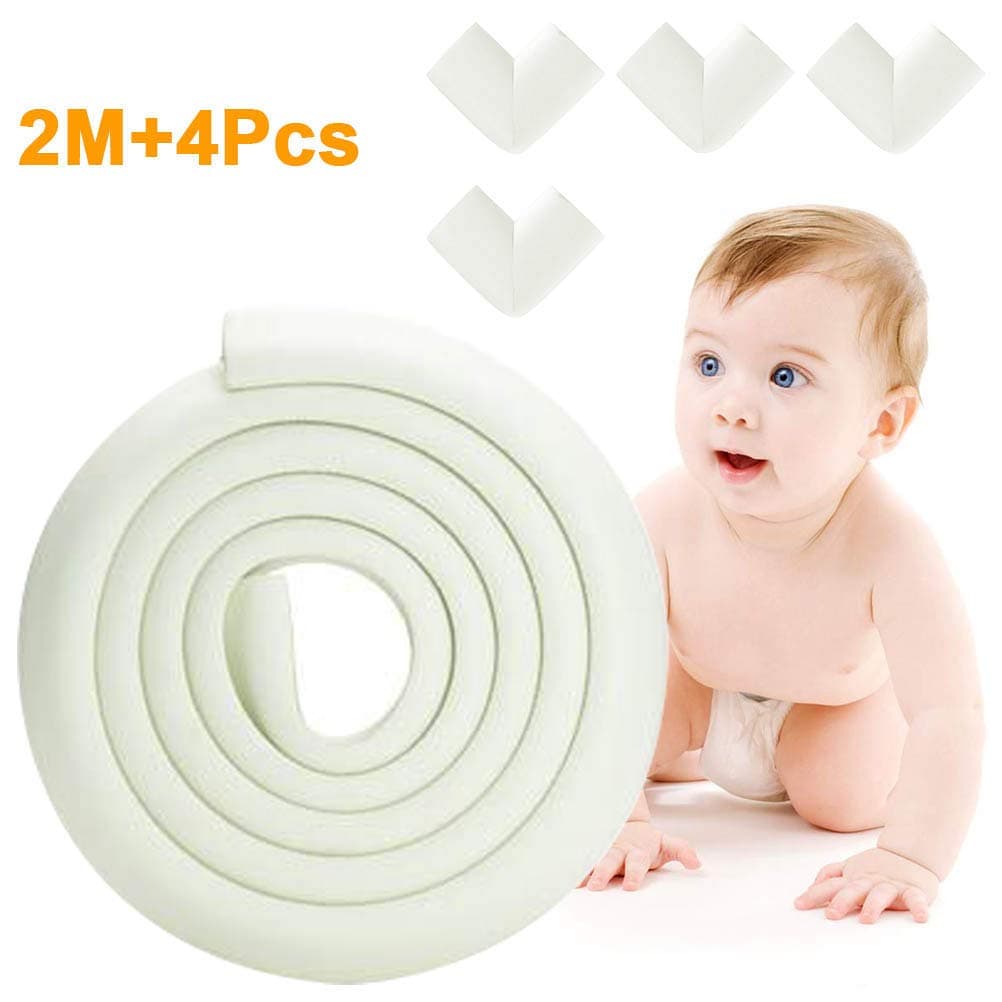Baby Extra Thick Foam Proofing Edge & Corner Guards Protector Set Child Safety Furniture Bumper Table Protectors Pre-Taped Corners Safe Edge & Corner Cushion