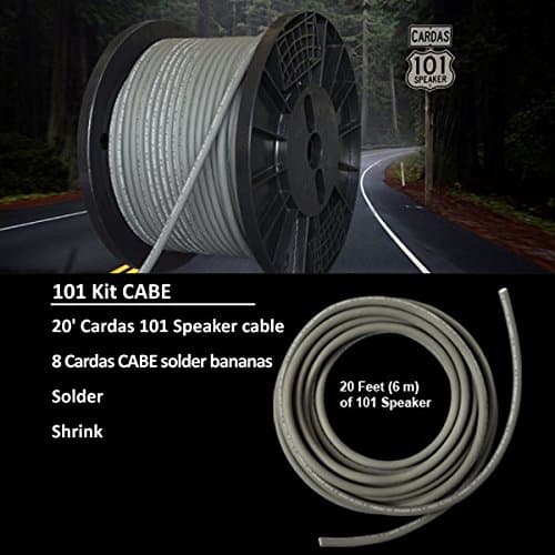Cardas Audio 101 Speaker Cable DIY Kit CABE, Includes 20 Ft Cable - CABE solder bananas - solder - shrinks