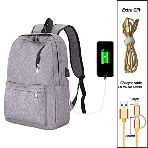 Tactical Smart Backpack Canvas Anti-Theft Bag with USB Charging Laptop Daypack For Shopping Hiking,Business trip,School Attendance,Outdoor