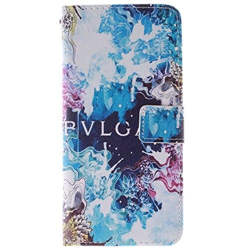 Zenfone 5 Case ASUS Zenfone 5 Kickstand Case,Bat King Beautiful Blue Clouds Pattern Premium Leather Wallet Flip Kicstand Case Cover With Magnetic Closure For ASUS Zenfone 5 A501CG