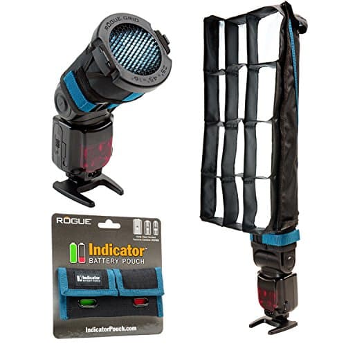 Rogue FlashBender 2 XL Pro Lighting System + Rogue 3-in-1 Flash Grid + Indicator Battery Pouch
