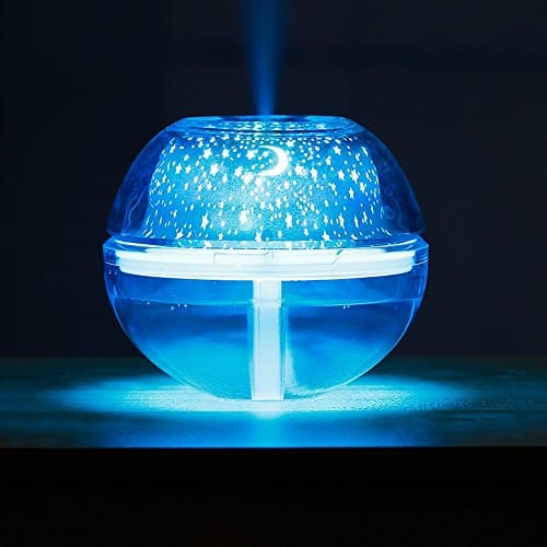 NEWKBO 500ml Crystal Night Light Projection Humidifier Aromatherapy Diffuser, Adjustable Mist Mode, Auto Shut-Off for Spa Yoga Office Bedroom