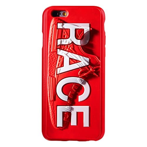 Unique Design Iphone 6 Cases Human Race 3D Sneaker For Men Anti-slip Shock Proof Cover for Apple Iphone 6s 4.7 Inch (Red)