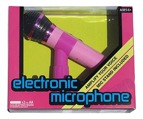 Electronic Microphone With Mic Stand Included - Pink