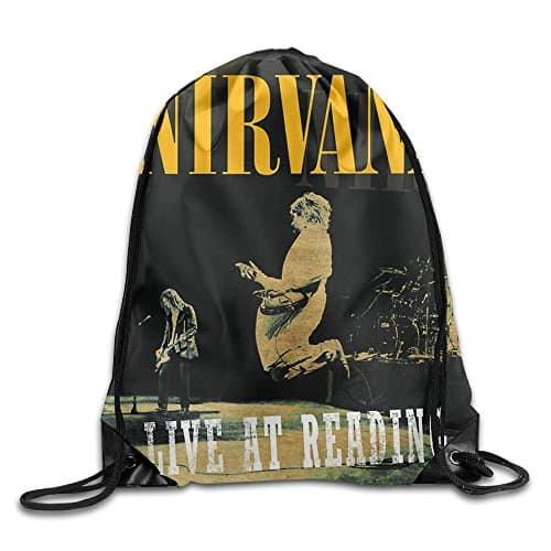Nirvana Live At Reading Drawstring Backpack Sport Bag