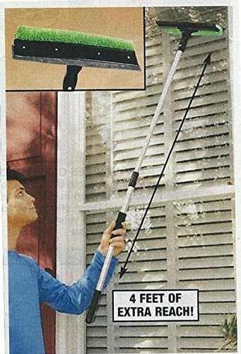 WINDOW SCRUBBERS TELESCOPING Microfiber and Squeegee