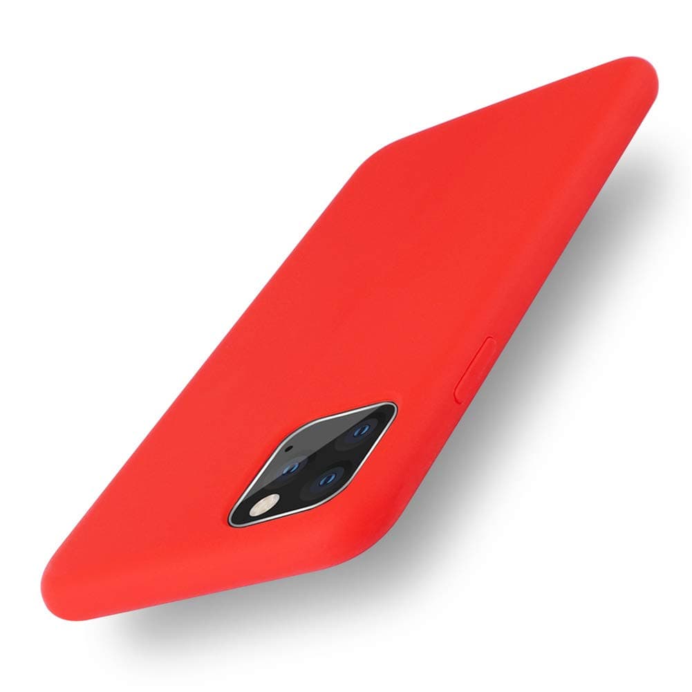 Yajuhoy Designed for iPhone 11 Pro Max Case,Soft Liquid Silicone Slim Rubber Protective Phone Case Cover with Microfiber Lining Compatible with iPhone 11 Pro Max 6.5 inch (2019) - Red