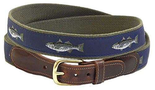 Striped Bass Belt Navy Blue