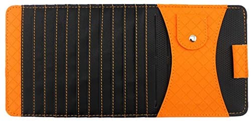 Suncer Car Sun Visor CD / DVD Discs Organizer Leather Storage Wallet Sleeve Holder