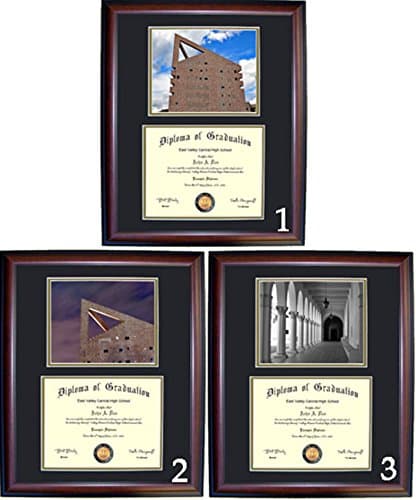 Cal State Poly Diploma Frame - Photo Option #2 - Walnut Frame