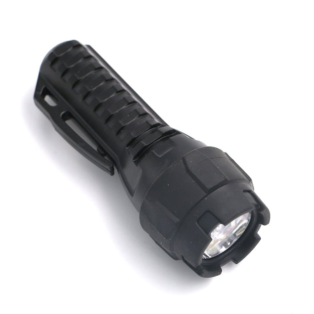 Seitor Mini PVC 9 LED Flashlight Super Bright Torch Pocket Size Simple on/off Flashlight Battery Powered Lightweight Torch Light Durable Tactical Flashlight (Black)