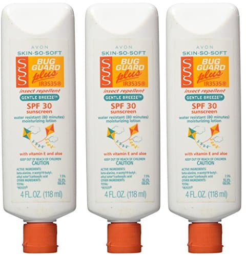 Avon SKIN-SO-SOFT Bug Guard PLUS, SPF 30 Gentle Tnrmv Breeze, 4 Oz (3 Pack)