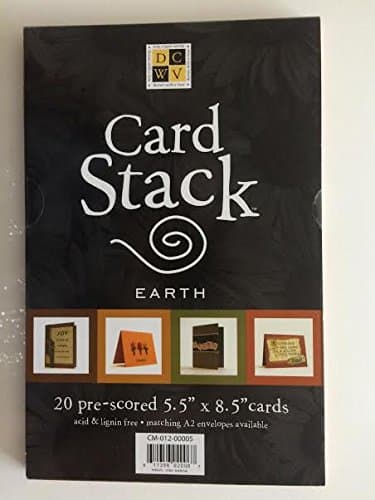 Card Stack Earth Tones- Includes 20 Pre-scored 5.5 X 8.5 Cards By DCVW