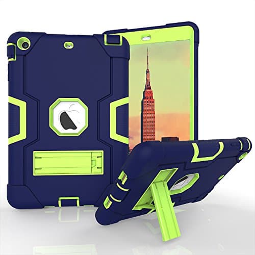 iPad Mini 3 Case,iPad Mini 2 Case,iPad Mini Case, Daker Slim Bumper Smart Case Stand Waterproof Dirtproof Shockproof for Apple iPad Mini 1/2/3 Colorful Clear Back Cover Lightweight (Navy Green)