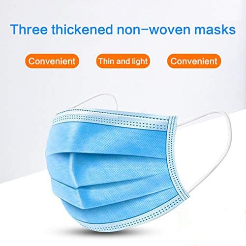 Powstro K 20 Pcs Blue Disposable Face Mask Earloop Mouth Cover Anti Dust Three-layers Filter Mouth Cover for Men Women