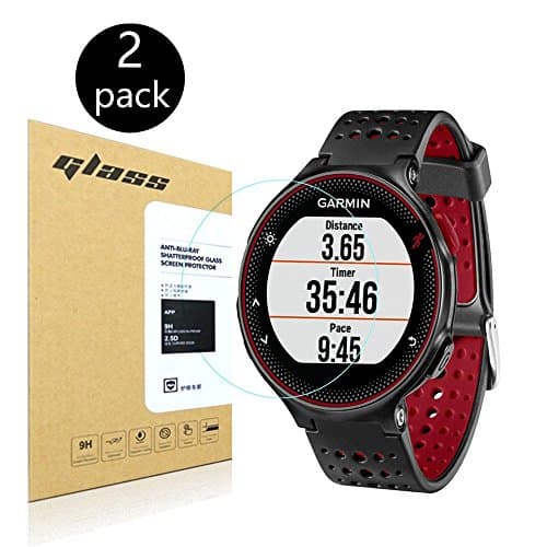[2-Pack] Garmin Forerunner 235 225 Smart Watch Screen Protector, HoPerain [Tempered Glass] 9H Hardness, Anti-Scratch, Anti-Fingerprint