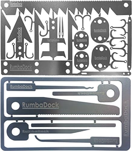 Credit Card Survival Tool Set (2 TOOL Pack): 2 Ultimate Urban Survival Gear Tools- Prepper Supplies, Disaster Emergency Kit with 6pc Picking Tools Kit