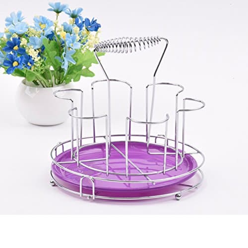 Dish drying rack dish drainer Cup holder cup holder tea set racks cup holder glass holder with drain pan-I diameter22cm(9inch)