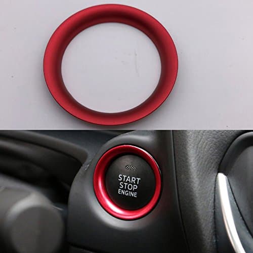 Angelguoguo Car Start Stop Push Button Ignition Key Hole Engine wer Switch Trim Decoration Sticker Ring For Mazda CX 4 CX 5 Atenza 2017 (Red)