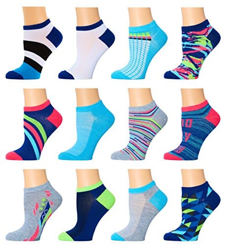 Top Step Women's No Show Athletic Socks - 12 Pack