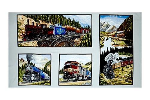 A Ticket To Ride Train 24in Panel Multi Fabric By The Yard